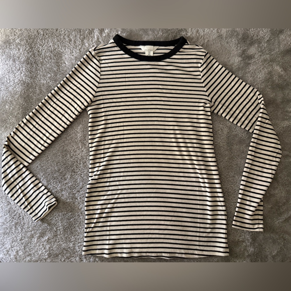 H&M Mama Ribbed Long-Sleeve Jersey Top